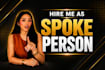 be your professional female video spokesperson