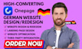 design and redesign responsive onepage io website and one page io german website