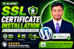 install SSL certificate and fix mixed content