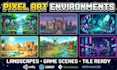 create pixel art background, landscape, environment and game scene for 2d games