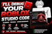 debug and fix broken lua scripts in roblox studio