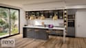 design your modern kitchen and 3d render