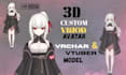 create custom vroid avatar, vtuber model and vrm character for vrchat