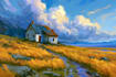 paint landscape in oil painting