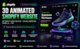 3d animated shopify website 3d shopify hero section spline animation threejs r3f