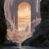 draw a professional fantasy album cover illustration