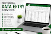 do accurate data entry, excel data entry, and copy paste