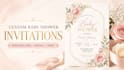 design elegant custom baby shower invitations