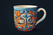 illustrate professional coffee mug design, custom mug design