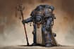 draw warhammer 40k oc, space marine illustration