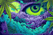 make psychedelic, trippy, weed, fantasy art