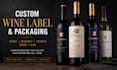 do custom wine label, bottle label, wine label design, whisky label, vodka label