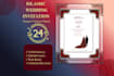 design an elegant islamic wedding invitation card in canva