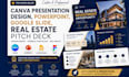 canva presentation design, powerpoint, google slide, real estate pitch deck