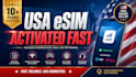 activate USA esim for unlimited texts 5g data networks