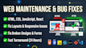 fix HTML, CSS, javascript, and react customize your website