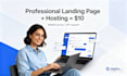 design a responsive landing page one page website with hosting