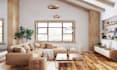 create modern living room interior design and 3d renders