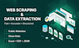 scrape websites and extract data