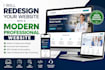 redesign your website into a modern professional website