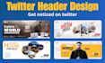 design professional twitter x header banner cover
