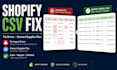 fix shopify CSV errors and convert supplier files
