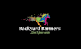 design backyard banners logo with fence art home owners