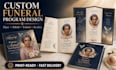 design funeral program, obituary program, celebration of life booklet