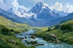 paint landscape in oil painting