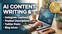 write edited ai content, social media captions, and descriptions