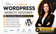 build godaddy wordpress website design, siteground , bluehost, hostinger ionos