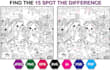 draw spot the difference and hidden object picture