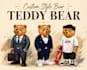 draw cute teddy bear handmade crochet plush vector artwork animated logo design