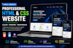 create a responsive HTML CSS website