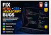fix HTML CSS javascript bugs and responsive website issues