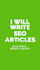 write SEO blog articles and website content