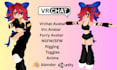 custom vrchat avatar vr character vrc avatar, nsfw 3d model vr chat human