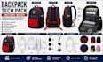 create backpack school bag 3d mockup tech pack for manufacturing factory ready