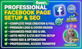 do professional facebook page creation, setup, design, logo