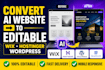 convert ai website into editable wix hostinger website redesign bluehost website