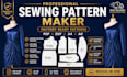 make professional sewing patterns and size grading for cloth garments in PDF dxf
