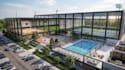 render  3d sport complex,3d gym,3d bar, 3d restaurant with modelling