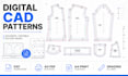 make digital sewing patterns and pattern grading for garments and clothing
