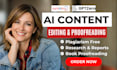 humanize ai content, rewrite ai text, proofread and edit reports article essays