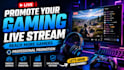 promote your gaming live stream on youtube