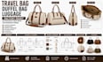 create travel bag duffel luggage 3d mockup tech pack for manufacturing