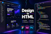 convert figma or PSD design to HTML CSS website