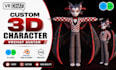 create custom vrchat character, furry avatar and VR model