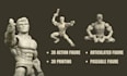 custom 3d action figure, articulated figure, 3d printing, poseable figure, stl