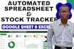do automated google spreadsheet, form microsoft excel for your business